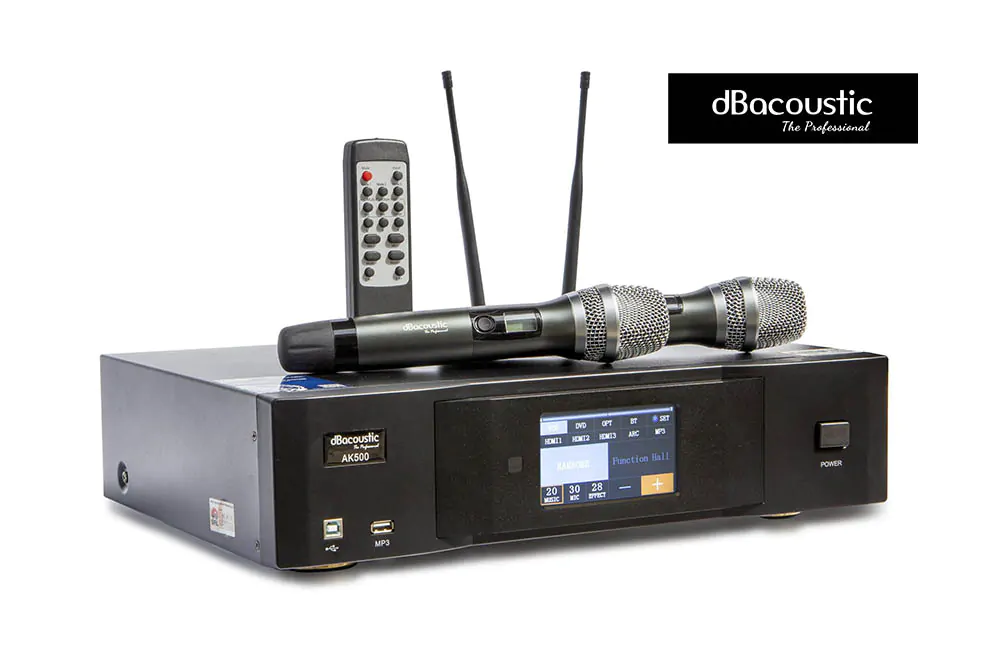 dB acoustic AK500 tích hợp cục đẩy, vang số micro, Ampli Karaoke tích hợp hay nhất hiện nay