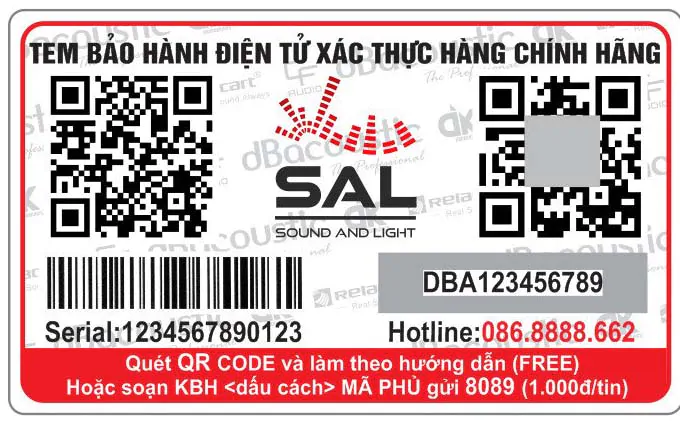 Hướng dẫn kích hoạt bảo hành điện tử DBacoustic